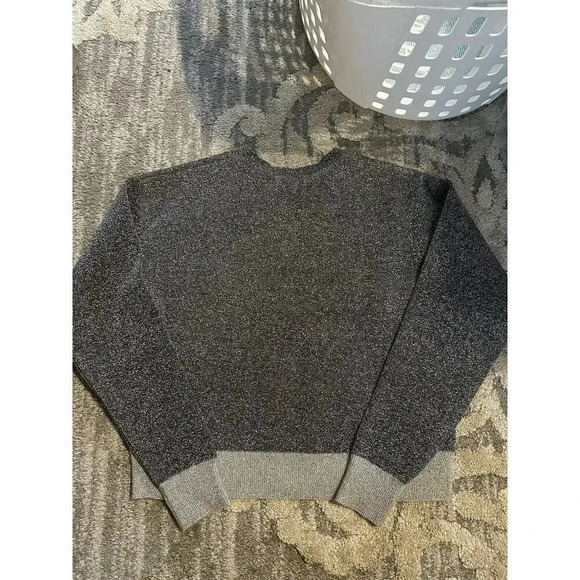 Good American Sweatshirt Womens 1 All That Glitters Silver Side Zipper Detail - Picture 5 of 5